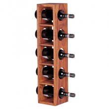 Weinregal in Braun - 15x15x70 (LxBxH)