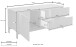 TV-Board >Mercogliano< in Weiß Hochglanz - 110x47.7x40cm (BxHxT)