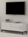 TV-Board >Mercogliano< in Weiß Hochglanz - 110x47.7x40cm (BxHxT)