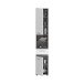 Hochschrank >Blue Earth< in rauchsilber/weiß hochglanz - 35x191x31cm (BxHxT)