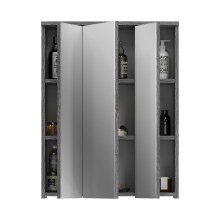 Spiegelschrank >Blue Earth< in rauchsilber/spiegelglas - 60x77x21cm (BxHxT)