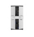 Midischrank >Sandusky< in rauchsilber/weiß hochglanz - 74x141x31cm (BxHxT)