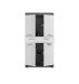 Midischrank >Sandusky< in rauchsilber/weiß hochglanz - 74x141x31cm (BxHxT)