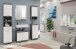 Hängeschrank >Sandusky< in rauchsilber/weiß hochglanz - 37x79x24cm (BxHxT)