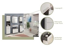 Spiegelschrank >Sandusky< in rauchsilber/spiegelglas - 60x79x18cm (BxHxT)