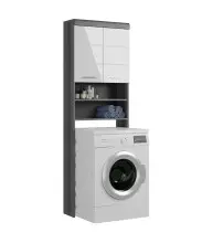 Hochschrank >Sandusky< in rauchsilber/weiß...