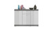 Kommode >Sandusky< in rauchsilber/weiß hochglanz - 120x85x37cm (BxHxT)