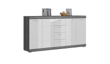 Sideboard >Sandusky< in rauchsilber/weiß...