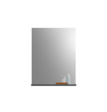 Badezimmer-Set >Sandusky< in rauchsilber/weiß hochglanz - 60x191x34cm (BxHxT)