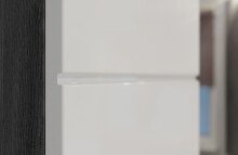 Badezimmer-Set >Sandusky< in rauchsilber/weiß hochglanz - 60x191x34cm (BxHxT)