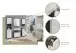 Badezimmer-Set >Sandusky< in rauchsilber/weiß hochglanz - 60x191x34cm (BxHxT)