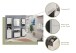Badezimmer-Set >Sandusky< in rauchsilber/weiß hochglanz - 164x191x34cm (BxHxT)