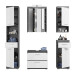 Badezimmer-Set >Sandusky< in rauchsilber/weiß hochglanz - 164x191x34cm (BxHxT)