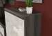 Garderoben-Set >Sandusky< in rauchsilber/weiß hochglanz - 195x197x40cm (BxHxT)