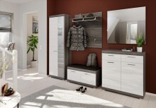 Wandspiegel >Sandusky< in rauchsilber/spiegelglas - 90x87x2cm (BxHxT)
