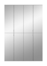 Garderobenschrank >Paterson< in weiß/weiß hochglanz - 122x193x34cm (BxHxT)