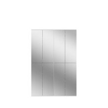 Garderobenschrank >Paterson< in weiß/weiß hochglanz - 122x193x34cm (BxHxT)