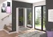Garderobenschrank >Paterson< in weiß/weiß hochglanz - 122x193x34cm (BxHxT)