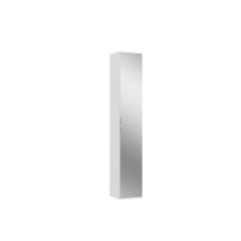 Garderobenschrank >Paterson< in weiß/weiß hochglanz - 60x193x34cm (BxHxT)