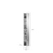 Garderobenschrank >Paterson< in weiß/weiß hochglanz - 60x193x34cm (BxHxT)