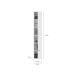 Garderobenschrank >Paterson< in weiß/weiß hochglanz - 60x193x34cm (BxHxT)