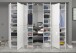 Drehtürenschrank >Paterson< in weiß/weiß hochglanz - 244x193x34cm (BxHxT)