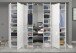 Drehtürenschrank >Paterson< in weiß/weiß hochglanz - 244x193x34cm (BxHxT)