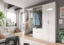 Garderoben-Set >Paterson< in weiß/weiß...