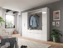 Garderoben-Set >Paterson< in weiß/weiß...