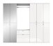 Garderoben-Set >Paterson< in weiß/weiß hochglanz - 213x193x34cm (BxHxT)