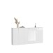 Sideboard >Paterson< in weiß/weiß hochglanz - 183x99x34cm (BxHxT)