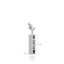Sideboard >Paterson< in weiß/weiß hochglanz - 152x99x34cm (BxHxT)