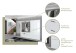Garderobenschrank >Paterson< in weiß/weiß hochglanz - 61x193x34cm (BxHxT)