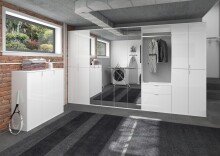 Schuhschrank >Paterson< in weiß/weiß hochglanz - 61x99x34cm (BxHxT)