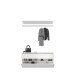 Kompaktgarderobe >Paterson< in weiß/weiß hochglanz - 121x62+3+14x34cm (BxHxT)