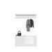 Kompaktgarderobe >Paterson< in weiß/weiß hochglanz - 121x62+3+14x34cm (BxHxT)