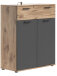 Schuhschrank >Mason< in nox oak/basalt grau - 90x104x37cm (BxHxT)