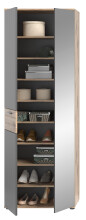 Garderobenschrank >Mason< in nox oak/basalt grau - 70x200x37cm (BxHxT)