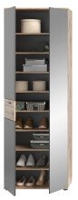 Garderobenschrank >Mason< in nox oak/basalt grau - 70x200x37cm (BxHxT)