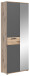 Garderobenschrank >Mason< in nox oak/basalt grau - 70x200x37cm (BxHxT)