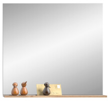 Wandspiegel >Mason< in nox oak/basalt grau - 90x84x16cm (BxHxT)