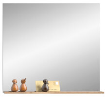 Wandspiegel >Mason< in nox oak/basalt grau - 90x84x16cm (BxHxT)