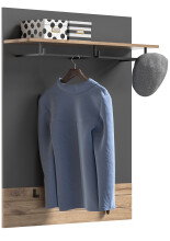 Garderobenpaneel >Mason< in nox oak/basalt grau -...