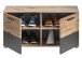 Sitzbank >Mason< in nox oak/basalt grau - 90x51x37cm (BxHxT)