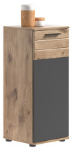 Unterschrank >Mason< in nox oak/basalt grau - 37x87x34cm (BxHxT)