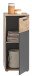 Unterschrank >Mason< in nox oak/basalt grau - 37x87x34cm (BxHxT)