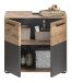 Waschbeckenunterschrank >Mason< in nox oak/basalt grau - 60x56x34cm (BxHxT)