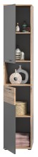 Hochschrank >Mason< in nox oak/basalt grau - 37x190x34cm (BxHxT)