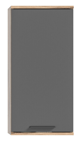 Hängeschrank >Mason< in nox oak/basalt grau - 37x77x24cm (BxHxT)
