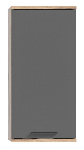 Hängeschrank >Mason< in nox oak/basalt grau - 37x77x24cm (BxHxT)